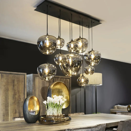 lustre nordique en verre pour éclairage moderne de restaurant et café - vue 2 sur 22