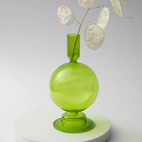 bougeoirs coniques en verre pour décoration de table de mariage - vue 12 sur 32