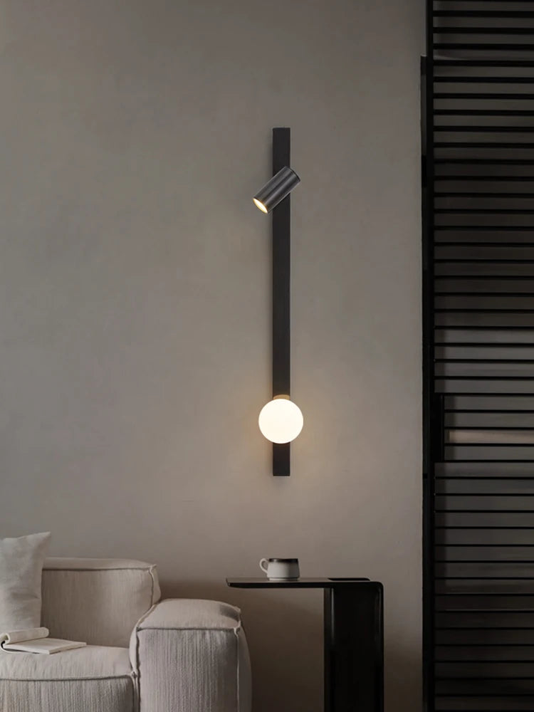 applique murale en cuivre avec bande led minimaliste luxe - vue 3 sur 8