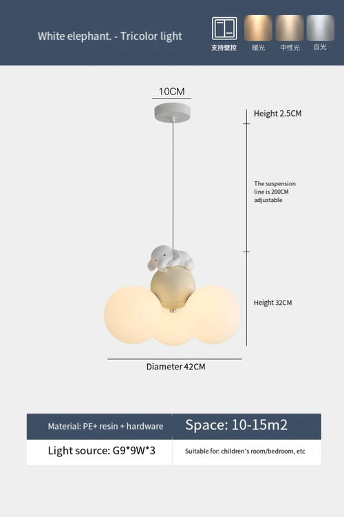lustre créatif dessin animé ours ballon pour enfants - vue 15 sur 16