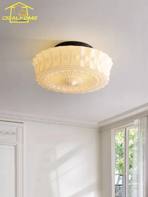 plafonnier rétro médiéval en verre décoratif pour intérieur élégant - vue 2 sur 9