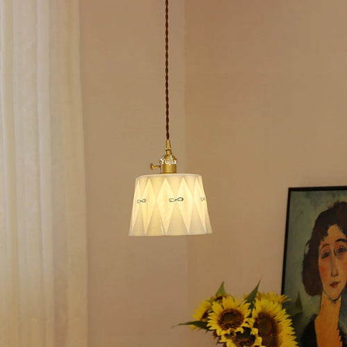 suspension élégante en laiton et céramique moderne pour cuisine - vue 4 sur 10