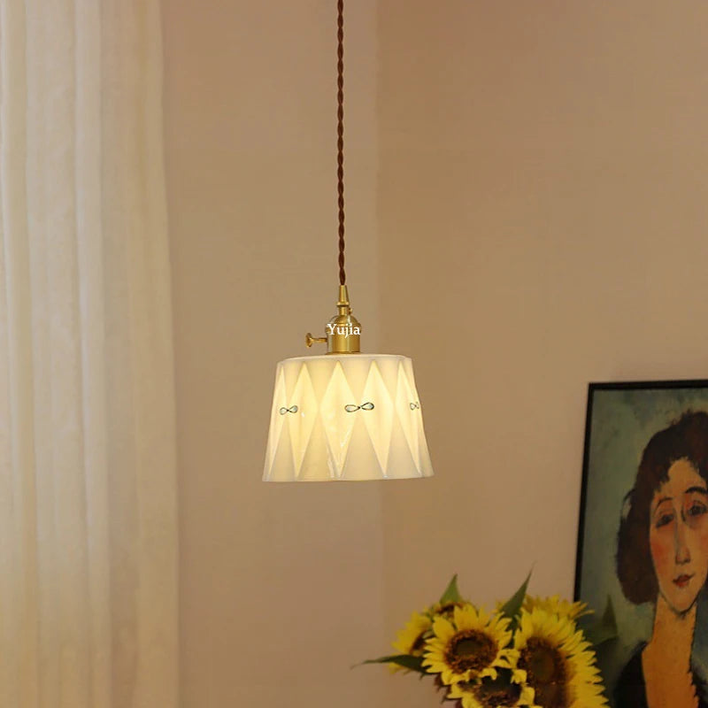 suspension élégante en laiton et céramique moderne pour cuisine - vue 3 sur 10