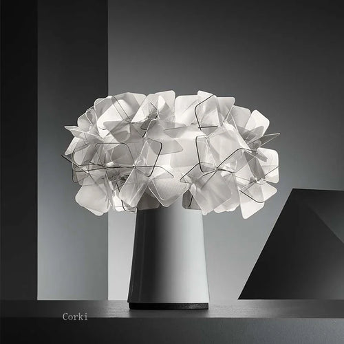 lampe de bureau moderne slamp clizia en plastique pvc fleur - vue 3 sur 13