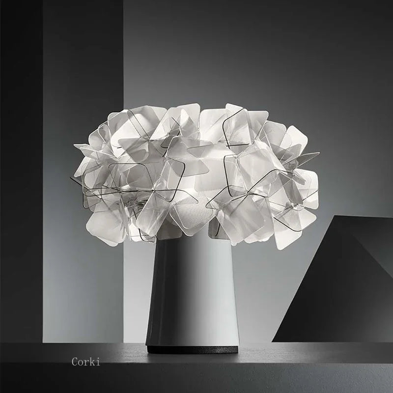 lampe de bureau moderne slamp clizia en plastique pvc fleur - vue 2 sur 13