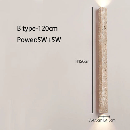 Longue applique LED rétro pierre chambre lampe de chevet Style crème éclairage d'ambiance pour escalier salon décoration de la maison - vue 10 sur 11