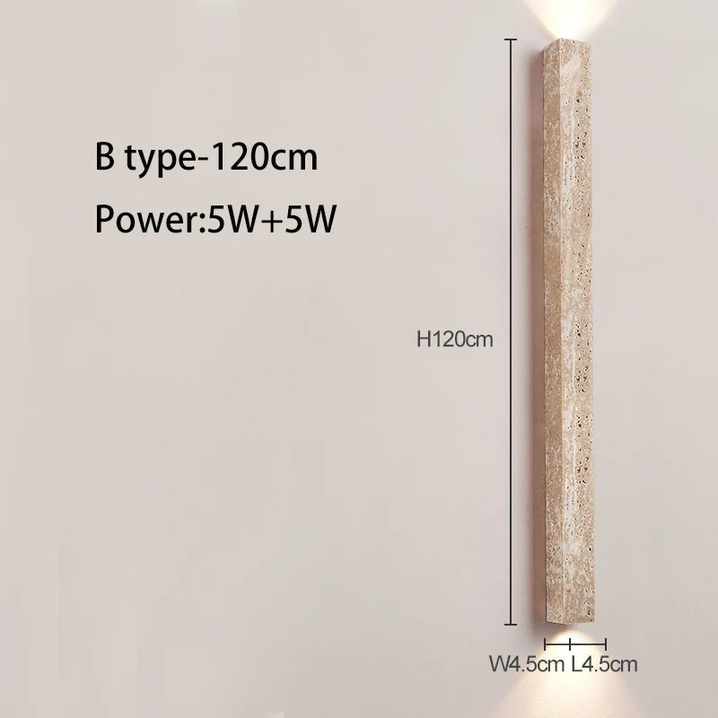 Longue applique LED rétro pierre chambre lampe de chevet Style crème éclairage d'ambiance pour escalier salon décoration de la maison - vue 9 sur 11