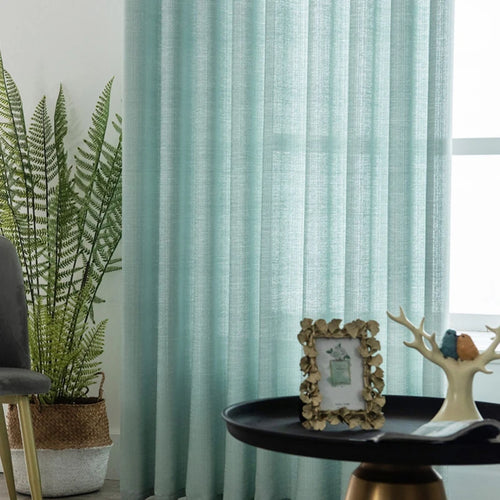Rideau voile tulle moderne leger pour salon chambre - vue 5 sur 12