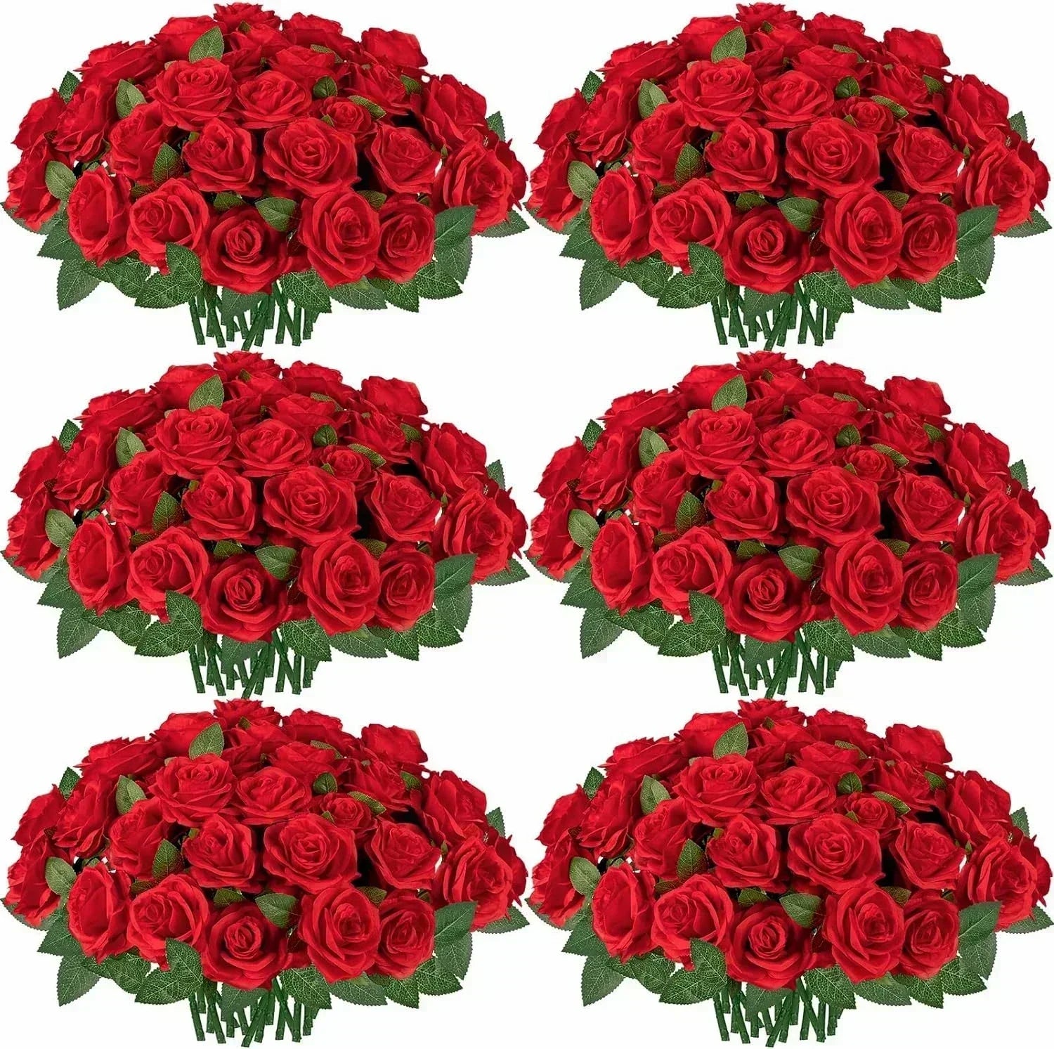 lot de 50 roses artificielles en soie pour décoration et événements festifs - vue 14 sur 24