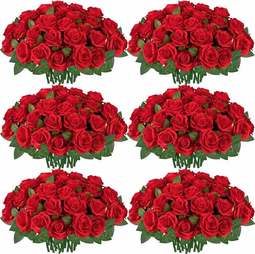 lot de 50 roses artificielles en soie pour décoration et événements festifs - vue 15 sur 24