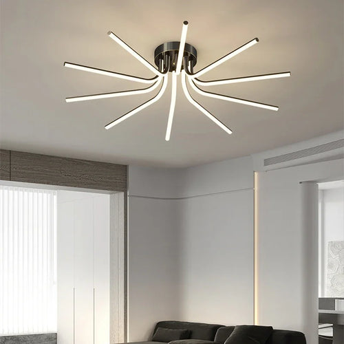 plafonnier led moderne avec télécommande pour décoration intérieure - vue 3 sur 12
