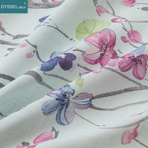 Rideau léger motif floral style européen salon chambre - vue 5 sur 8