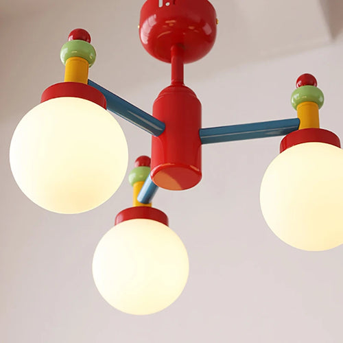 suspension en verre blanc avec fil réglable pour enfants - vue 6 sur 11