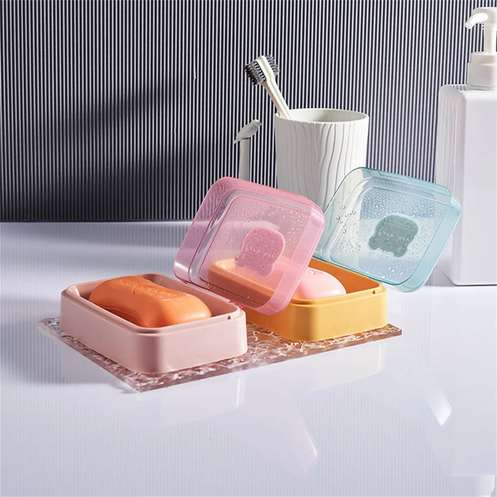 porte-savon avec couvercle pour savon sec et voyage - vue 4 sur 7