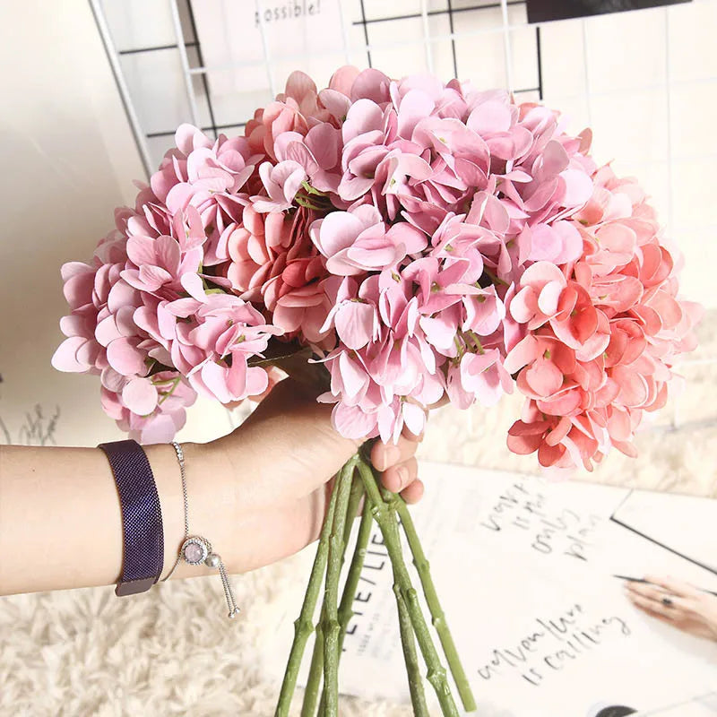 bouquet d'hortensia artificiel séché pour décoration de mariage - vue 2 sur 14