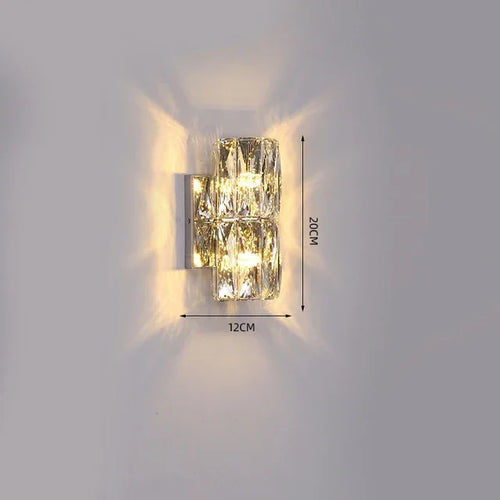 applique murale moderne en cristal pour décoration intérieure élégante