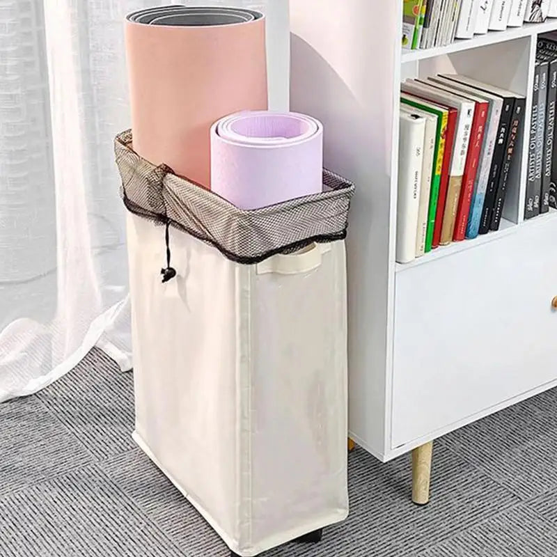 panier à linge pliable avec couvercle pour rangement pratique - vue 3 sur 8