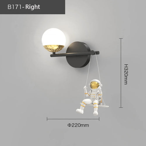 applique murale créatives d'astronaute pour décoration moderne - vue 11 sur 15