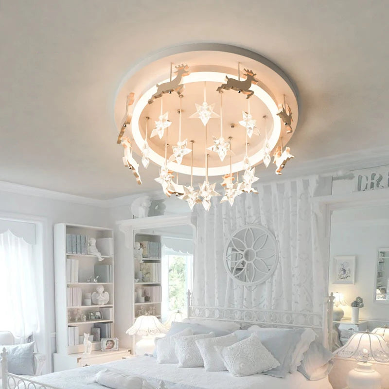 plafonnier étoile à LED pour chambre enfant princesse garçon fille - vue 2 sur 7