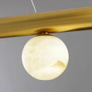 lustre de luxe en boule de marbre véritable post-moderne suspendu