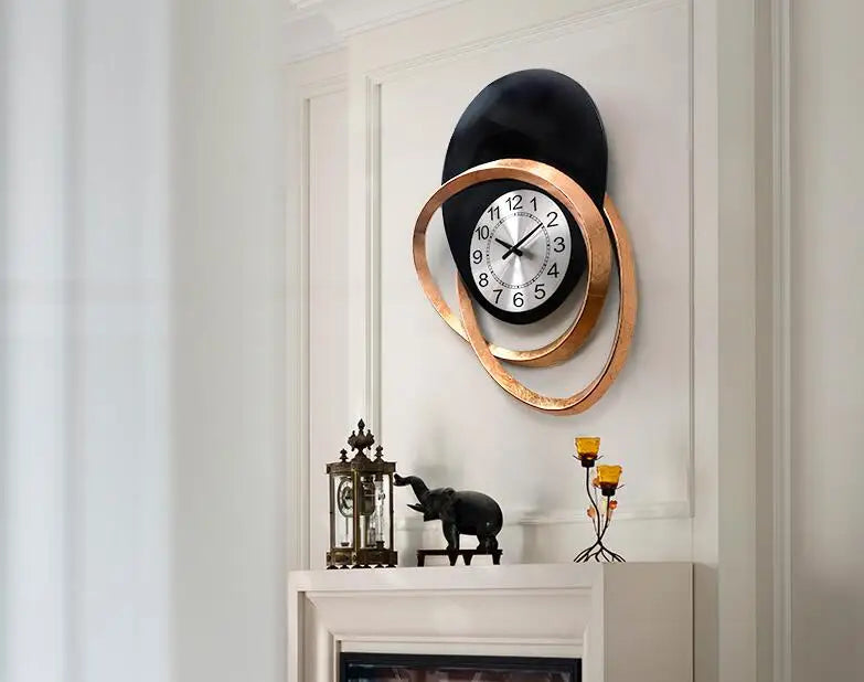 horloge murale en fer forgé pour décoration intérieure artisanale - vue 7 sur 8