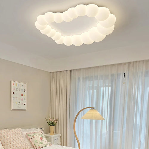 Nordic Cloud Ceiling Lamps Bedroom Ceiling Light Pink White Bubble Design Children's Room Chandelier Lights for Princess Room - vue 4 sur 12