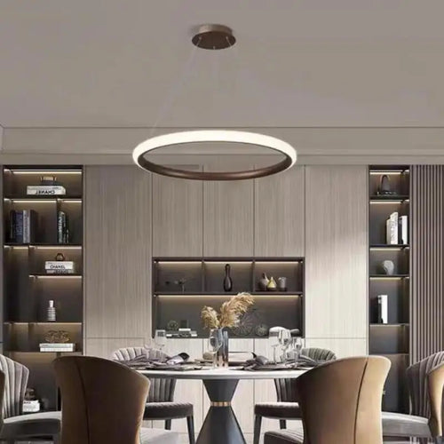 suspension led ronde art déco pour un éclairage élégant - vue 3 sur 13