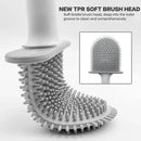 brosse de toilette suspendue en silicone avec support séchage rapide