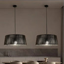 lustre en métal nordique avec corde tissée pour décoration intérieure
