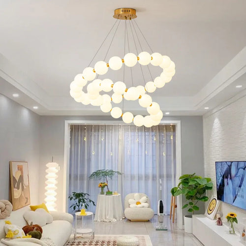 lustre nordique led acrylique éclairage décoratif suspension - vue 3 sur 19