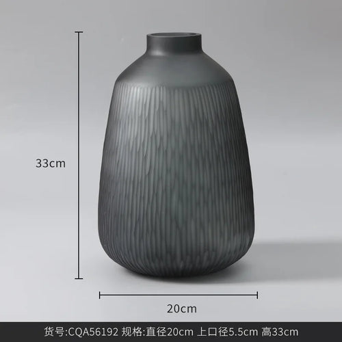 vase en verre transparent motif vertical pour décoration douce des fleurs - vue 8 sur 7