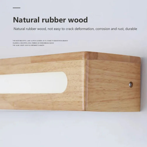 applique murale led nordique simple en bois pour éclairage intérieur - vue 6 sur 9