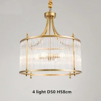 lustre de luxe moderne en cuivre doré avec éclairage led - vue 9 sur 12