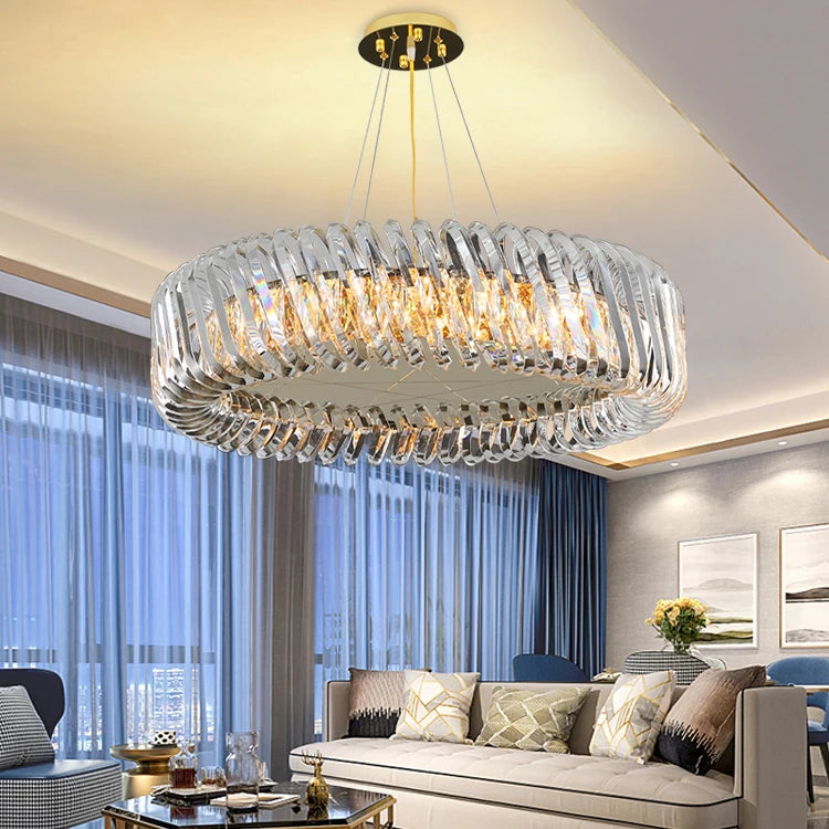 lustre en cristal lumineux pour décoration intérieure élégante et moderne - vue 5 sur 11