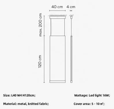 lustre moderne en tissu tricoté design nordique éclairage intérieur - vue 15 sur 17