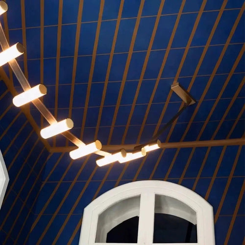 lustre créatif en cuir postmoderne pour décoration artistique moderne - vue 6 sur 14