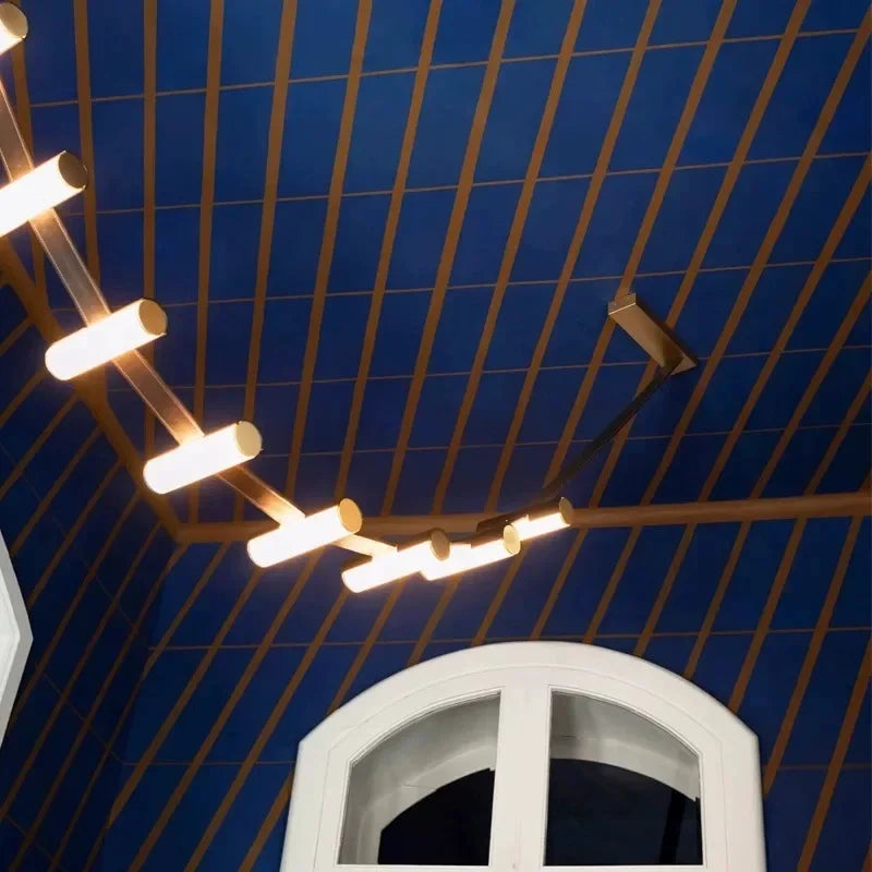 lustre créatif en cuir postmoderne pour décoration artistique moderne - vue 6 sur 14