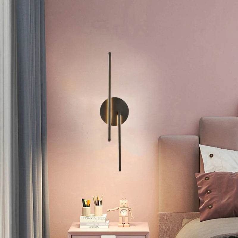 applique murale led minimaliste en laiton et cuivre - vue 3 sur 10