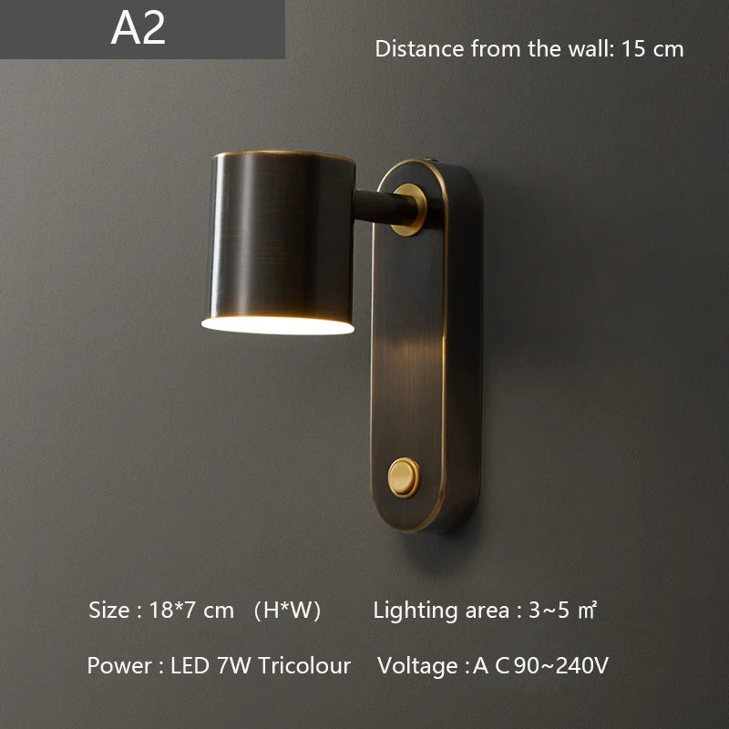 applique murale nordique en laiton lampe moderne à led pour intérieur - vue 10 sur 13