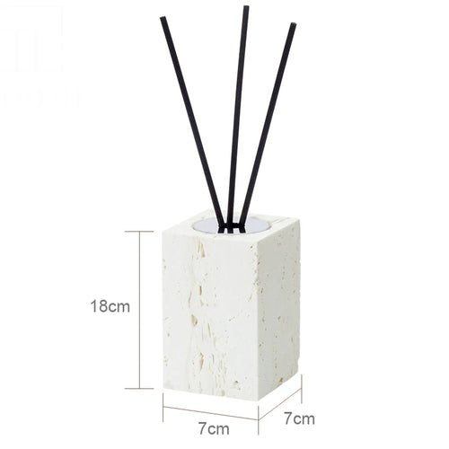ensemble daccessoires en travertin beige pour salle de bain - vue 21 sur 20