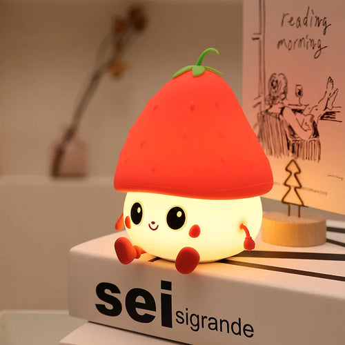 Lampe Veilleuse Led en forme de fruit en Silicone - vue 3 sur 9