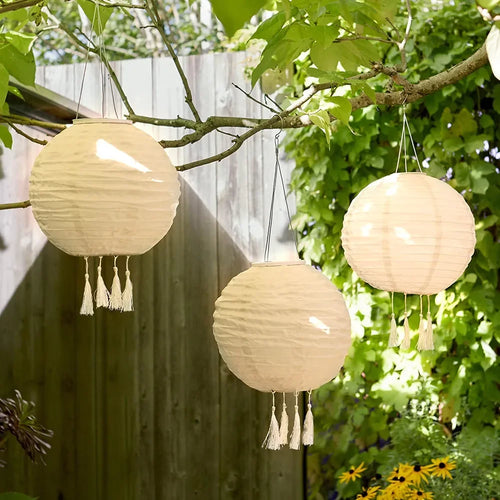 Suspension 25cm LED Lanterne Solaire Lampe Étanche Extérieure Suspendue Lumière Blanche Décor De Fête Décoration De Jardin Environnement Chaud Meilleur Cadeau - vue 2 sur 8