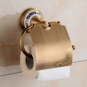 ensembles daccessoires en laiton massif pour salle de bain rétro - vue 17 sur 20