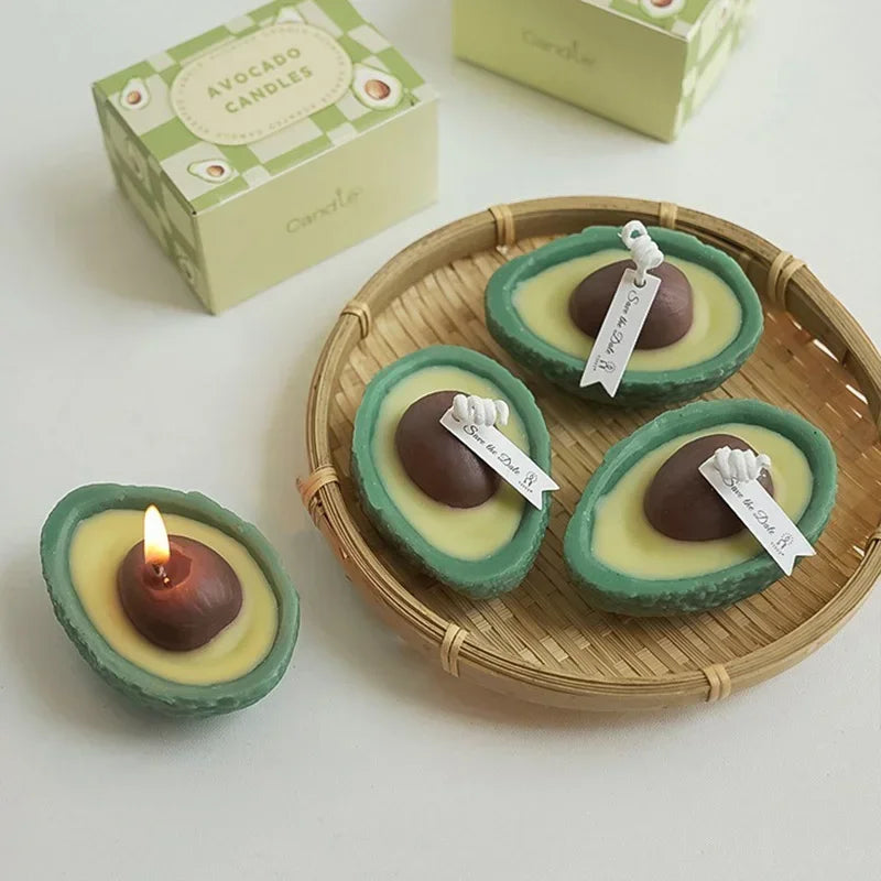 bougie parfumée aromathérapie imitation avocat en cire de soja - vue 1 sur 7