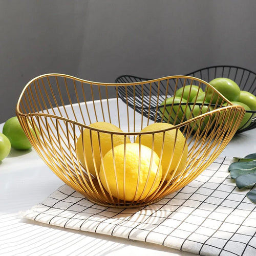 panier à fruits en fer moderne pour collations et stockage - vue 3 sur 12