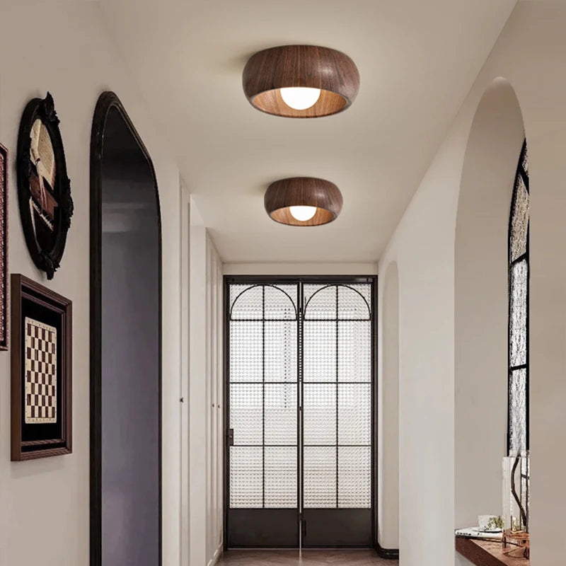 plafonnier à led style wabi-sabi nordique rétro créatif - vue 5 sur 8