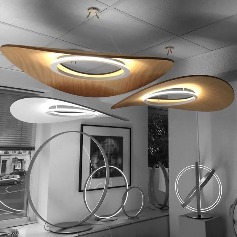 lustre minimaliste moderne en bois design danois - vue 4 sur 8