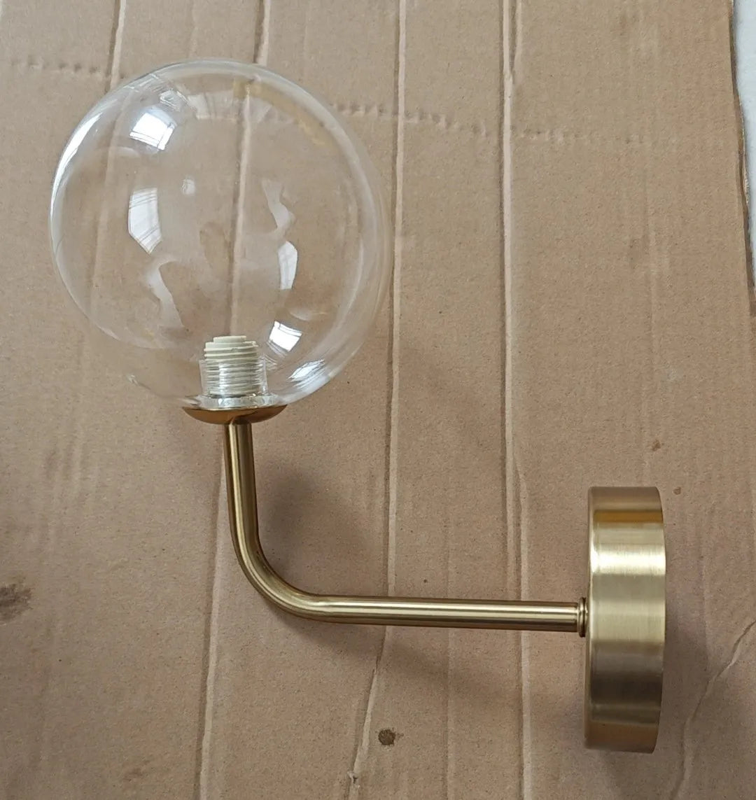 applique murale rétro nordique boule verre courbée métal - vue 9 sur 13