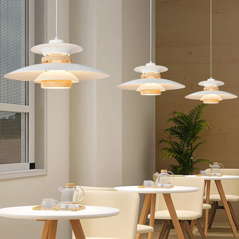 lustre moderne en forme de parapluie avec lumière colorée - vue 1 sur 12