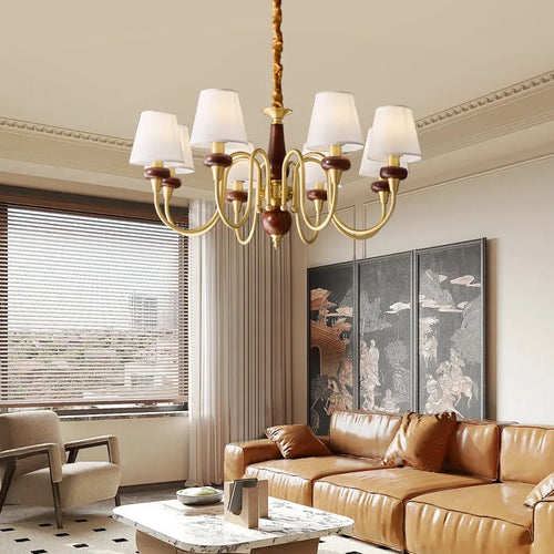 lustre en cuivre pour éclairage intérieur moderne et élégant - vue 3 sur 7